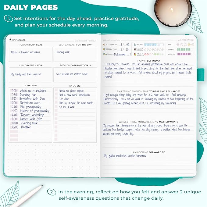 Clever Fox Self-Care Journal – Daily Reflection Notebook – Mental Health & - Image 4