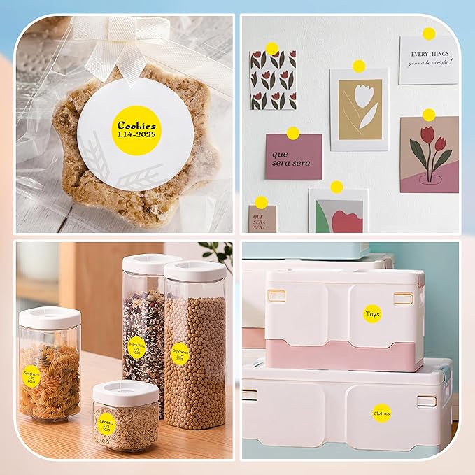 1 Inch Round Color Coding Labels, 1000 Dots Per Roll Yellow Color Coded Dot - Image 7