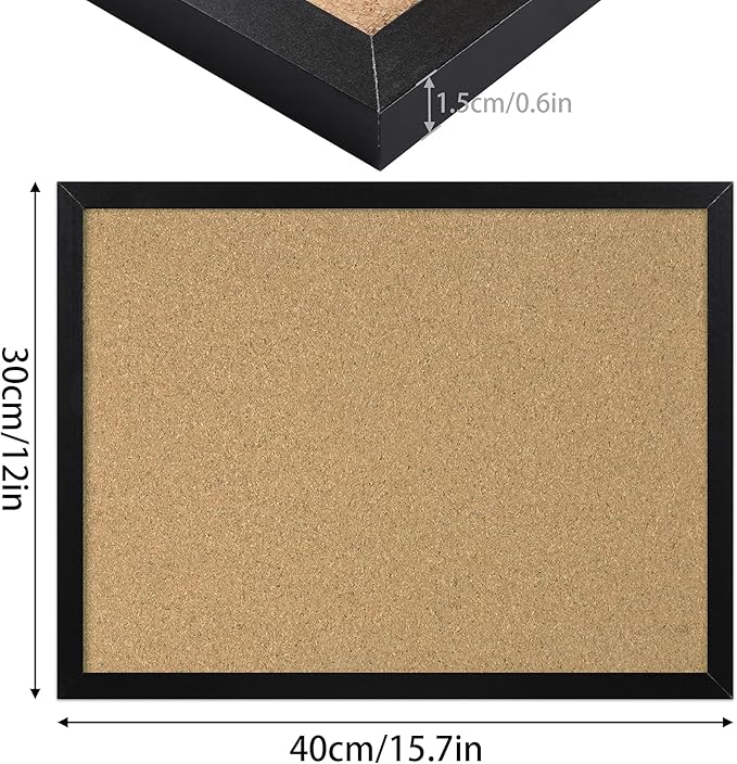 FEBSNOW Cork Board Bulletin Board 15.7 x 12 Inches - Image 2