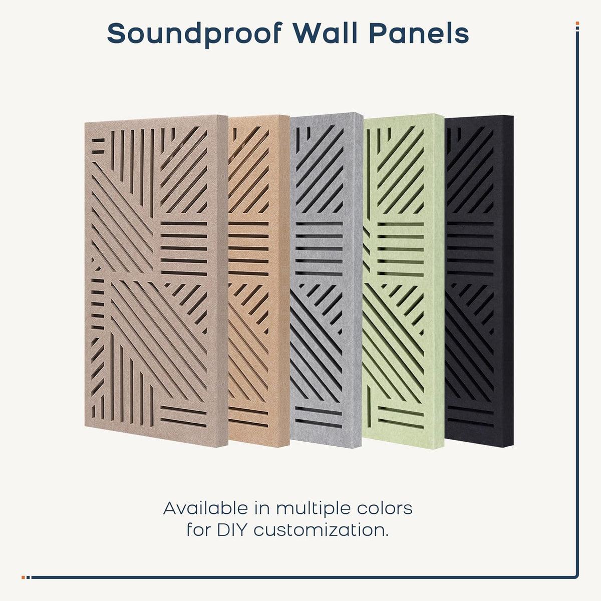 BUBOS 4 Pcs Decor Acoustic Panel 23.6x11.8" Self Adhesive Acoustic Wall Art