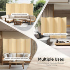 JOSTYLE Room Divider Folding Privacy Screen, 6 Panel Room Divider Screen - 6 - Image 7