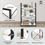 CAPHAUS 2 Tier Small Bookshelf, 24 Inch Width Free Standing Shelf, Bookcase - Image 5