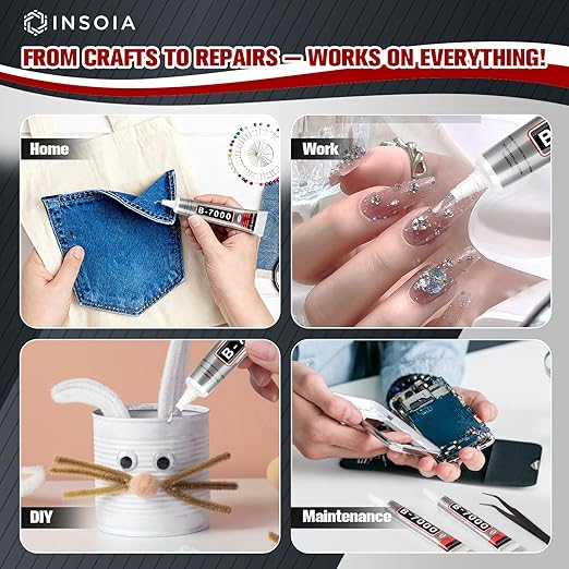 B7000 Rhinestone Glue Clear 15 PCS 15ml – Strong Transparent No Trace Jewelry - Image 8