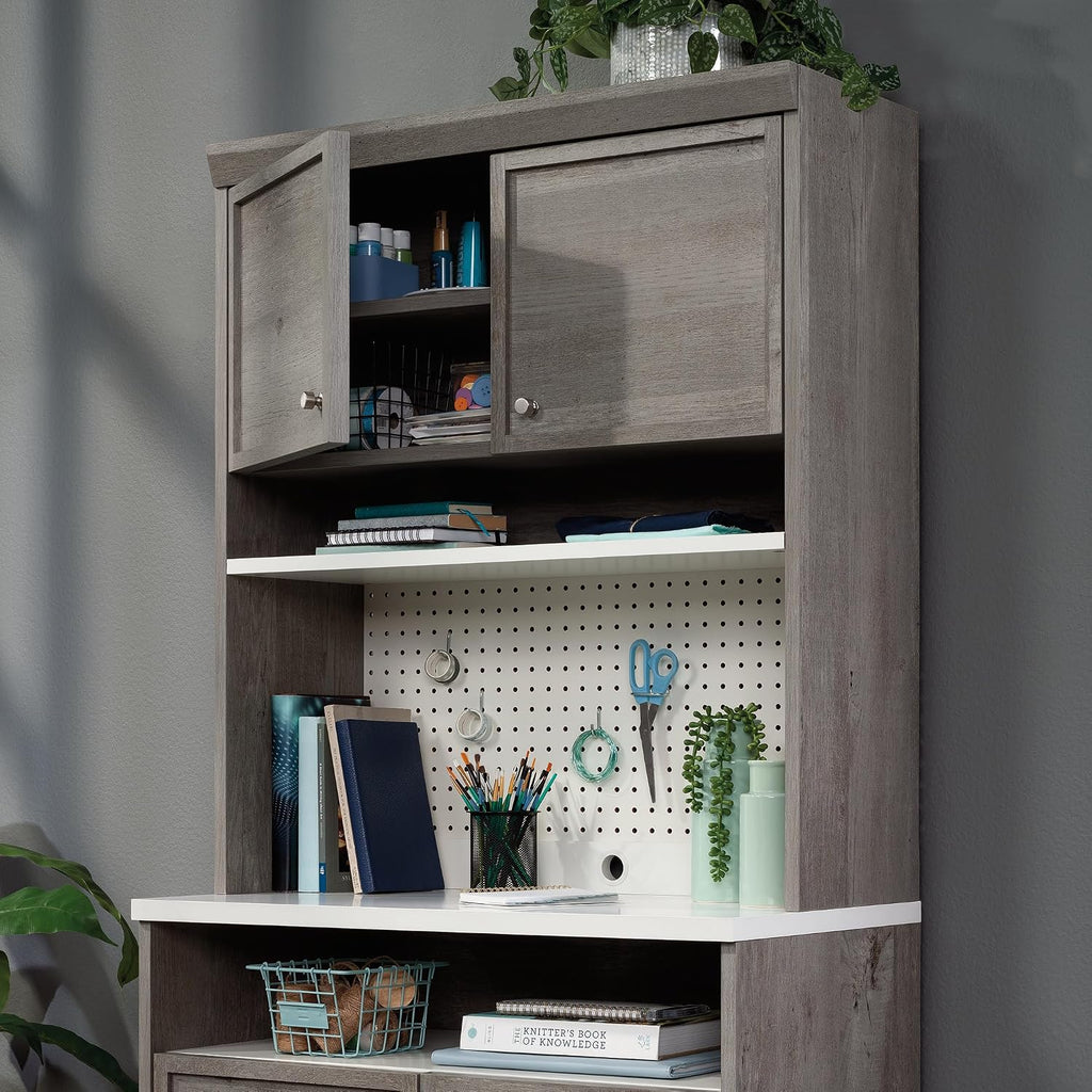 Sauder Craft Pro Series Hutch, Mystic Oak Finish