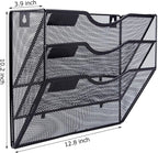 EASEPRES 3 Pocket Mesh Hanging Wall File Organizer, Wall Mounted Mail Paper - Image 2