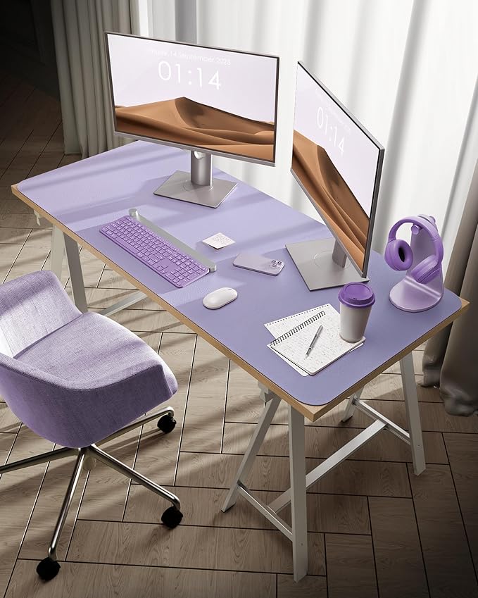 YSAGi Leather Desk Protector, Office Mat, Large Mouse Mat, Non-Slip PU Leather - Image 2