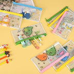Ulema 24 Pcs Back to School Gifts Cartoon Mesh Pencil Pouch Bags Plastic Zipper - Image 4
