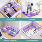 WOWBOX 25 PCS Plastic Drawer Organizer Set, Desk Drawer Divider Organizers and - Image 5