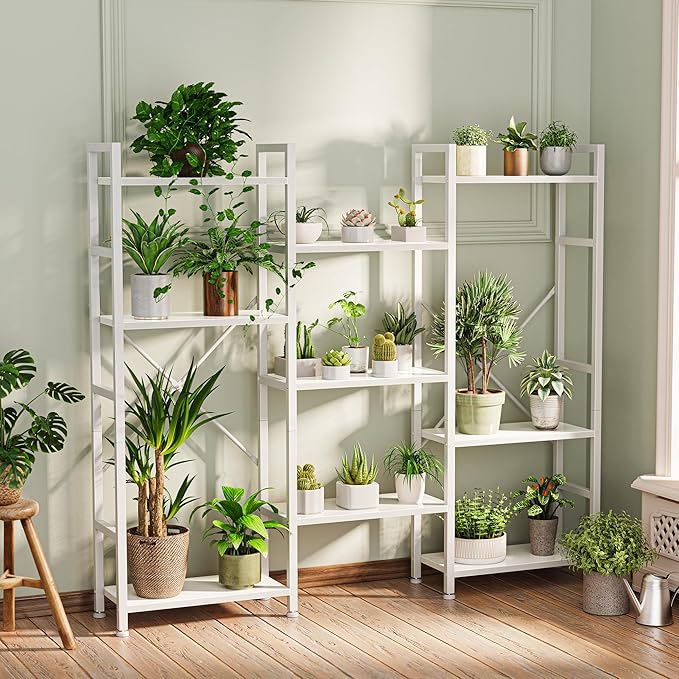 SUPERJARE Triple 4 Tier Bookshelf, Bookcase - Image 2