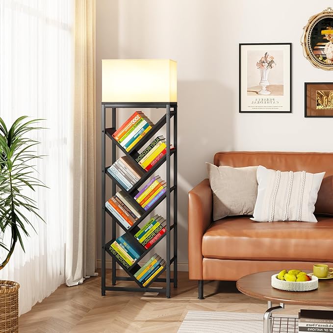 IBUYKE 9 Tier Tree Bookshelf, Floor Standing Wood Bookshelf - Image 5