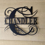 Personalized Metal Name Signs, Split Letter Monogram Wall Decor, Custom Last - Image 4