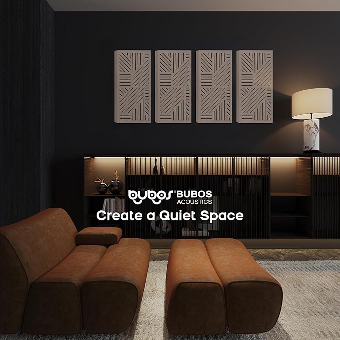 BUBOS 4 Pack Thickened Acoustic Panels, 23.6''x11.8'' Self-Adhesive Sound - Image 6