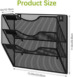 EasyPAG 3 Pocket Mesh Wall File Organizer, Hanging Paper Folder Holder - Image 7