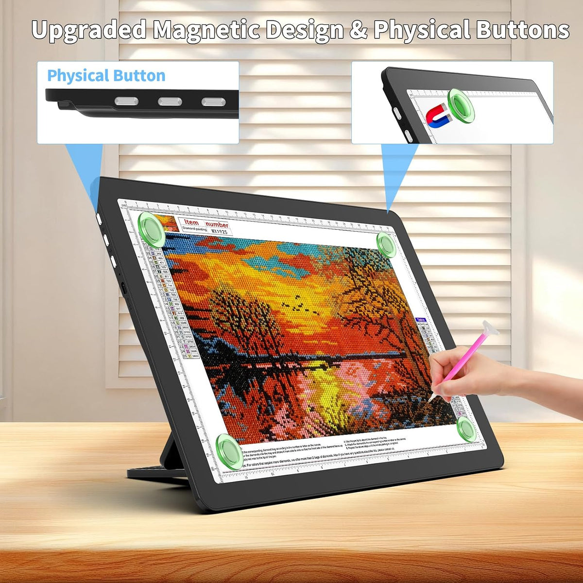 toheto rechargeable a4 light board with stand, super, package contents