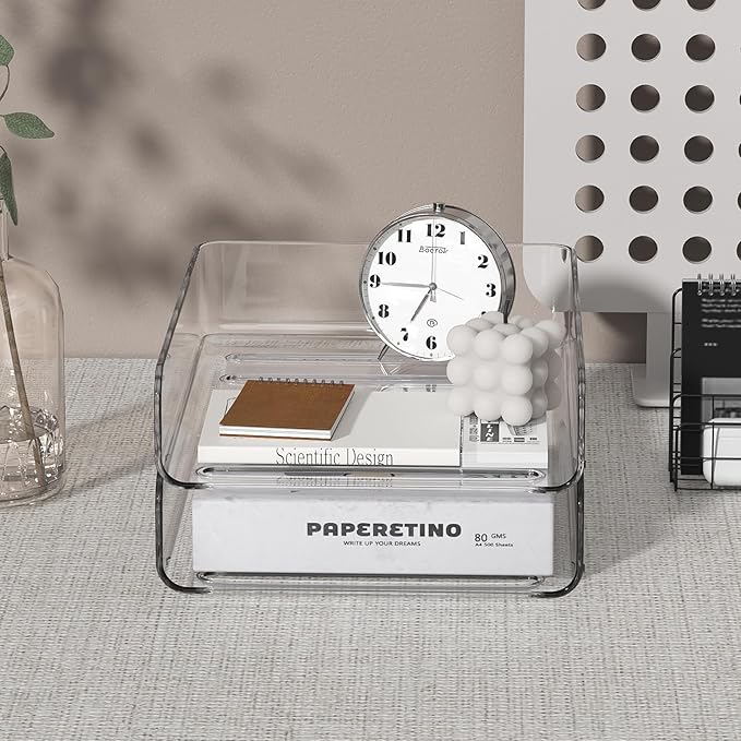 FANXIYQ 2-Tier Acrylic Paper Tray Organizer - Image 4