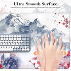 iCasso Desk Protector Mat, Large Japanese Mouse Pad, Stable Rubber Base Mousepad - Image 4