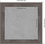 Amanti Art Grey Framed Magnetic Board 15x15 X-Small Vision Board - Image 4