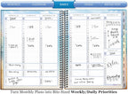 Planner 2026-2027 - Daily Weekly and Monthly Calendar with Stickers, Tabs, Pocket & Thick Paper - 15 Month Academic Year - Spiral Bound 8.5x11 Hardcover - A6J7 - Life is Short