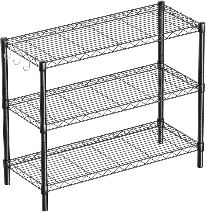 Guan River 3-Shelf Adjustable Metal Shelf Wire Shelving Unit Storage Rack by GuanRiver