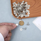 100 Pcs Heavy Duty Thumb Tacks, 7/16 Inch Flat Head Carpet Tacks, Decorative - Image 8
