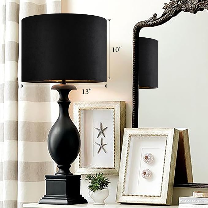 GO&SO Black Velvet Lamp Shades - Image 4