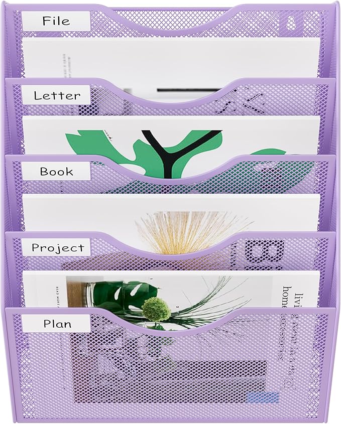 EasyPAG 5 Pocket Mesh Wall File Organizer, Hanging Paper Folder Holder - Image 6