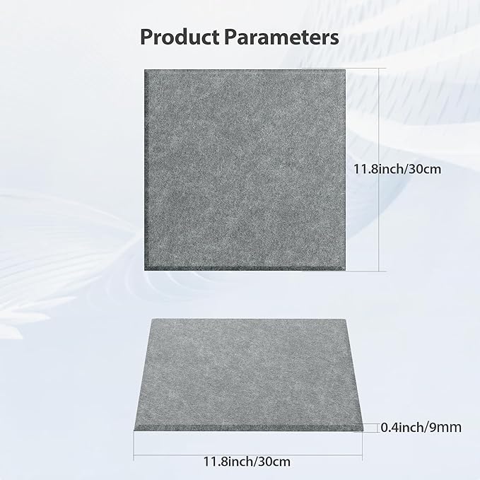 Amantech 12 Pack Acoustic Panels Self Adhesive Sound Proof Foam, High Density - Image 6
