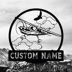 Personalized Metal Airplane Wall Art, Airplane Name Sign, Customized Pilot Name - Image 2