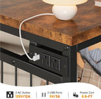 EnHomee 49.2" W Dresser with Hanging Rack & 6 Fabric Drawers – Wooden Top - Image 5