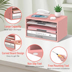 SHARKWOODS Wood Desk Organizer, 3 Tier Paper Tray Organizer - Image 4