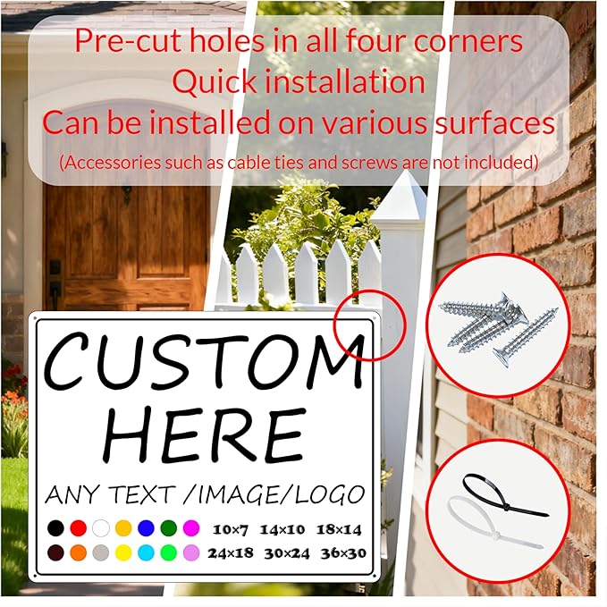 Custom Outdoor Decorative Signs-24×18inches-Personalized Aluminum Signs - Image 4