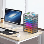 Samstar 9 Tier Desk Organizer, Mesh Paper Letter Tray File Rack Shelves Paper - Image 3