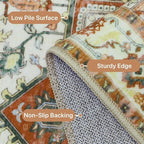 GENIMO 8x10 Area Rugs for Living Room, Machine Washable Non Slip Vintage Retro - Image 6