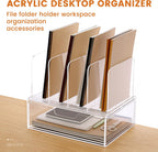 hezone desk organizers and accessories, acrylic desk organizer, front angle view