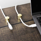 ICONIT Cable Anchors for Desk Organization Gold | Premium Aluminum Cord - Image 9