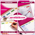 MOSA BEAR Undated Weekly Planner, 60-Week Horizontal Layout Desk Planner Daily - Image 4