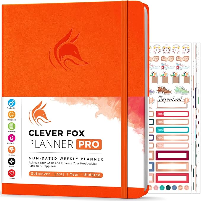 Clever Fox Planner PRO – Weekly & Monthly Life Planner to Increase Productivity by CleverFox