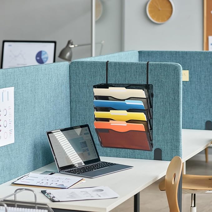 EASEPRES 5 Pocket Mesh Hanging Wall File Organizer - Image 5