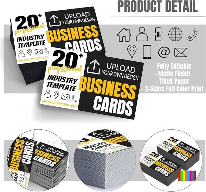 Custom Business Cards Double-Sided Personalized Stationery | Professional - Image 2