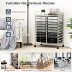 Happygrill 20-Drawer Organizer Cart Tools, Mobile Utility Storage Cart - Image 7
