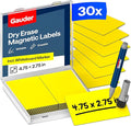 GAUDER Magnetic Dry Erase Labels | 30x Magnetic Labels | 30x Dry Erase Magnets by GAUDER