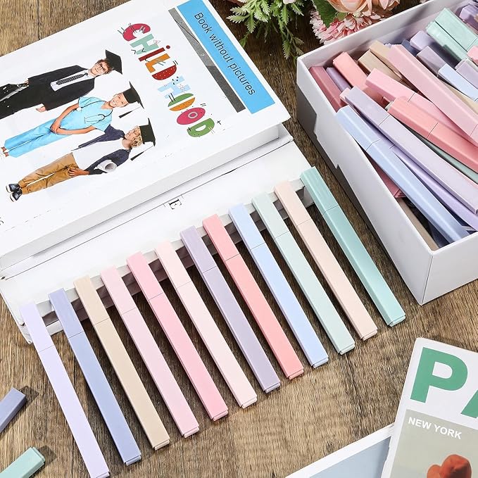 Marspark 216 Pcs Highlighters Bulk Chisel Tip Aesthetic 12 Assorted Colors No - Image 4