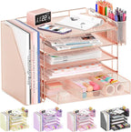 OPNICE Desk Organizer, 5-Tier Paper File Organizer by OPNICE