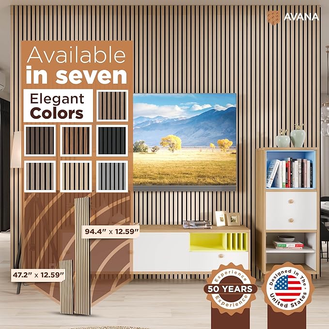 Avana Acoustic Wood Wall Panels – 94.4 x 12.6 Inch White Oak Acoustic Panels 4 - Image 7