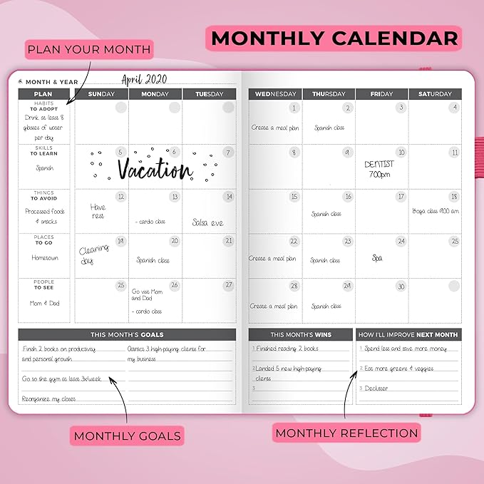 Clever Fox Planner – Undated Weekly & Monthly Planner - Image 4