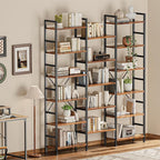 SUPERJARE Triple 6 Tier Bookshelf, Bookcase - Image 7