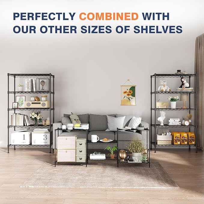 VANZBON 3-Tier Wire Shelf Rack, Wire Metal Shelving - Image 6
