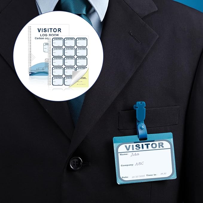 1 Pack of Visitor Badges Log - Image 7