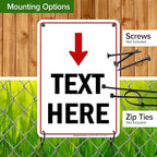 Custom Arrow, Custom Directional Sign, Arrow Down Sign, 7x10 Inches, 55 mil - Image 5