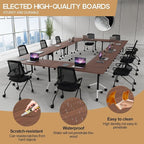 Folding Conference Table 4ft 5ft, Foldable Office Meeting Desk - Image 4